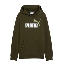 Sweat à capuche enfant Puma Essentials 2 Color No.1 Log Vert foncé Olive L