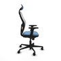 Piqueras y Crespo Chaise de Bureau avec Appui-tête 2D036N1 Bleu ciel
