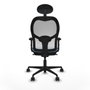 Piqueras y Crespo Chaise de Bureau avec Appui-tête 2D036N1 Bleu ciel