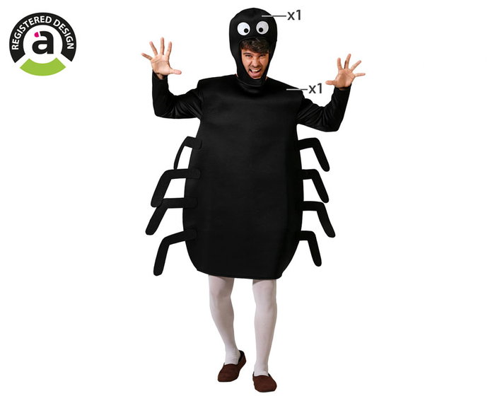 atosa Déguisement Araignée Noire avec Bonnet et Pattes pour Adulte atosa Déguisement Araignée Noire avec Bonnet et Pattes pour Adulte