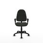 PIQUERAS Y CRESPO Chaise de bureau Algarra en tissu noir avec mécanisme de contact permanent