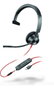 Poly Blackwire 3315 Monaural Certifié Microsoft Teams avec Adaptateur USB-C/A et Jack 3.5 mm - Noir