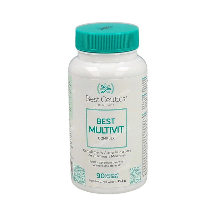 Best Ceutics Multivit Complex 90 capsules - Complément alimentaire multivitaminé Best Ceutics Multivit Complex 90 capsules - Complément alimentaire multivitaminé