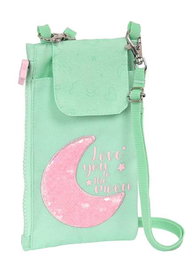 Blackfit8 Monedero portamovil reciclado "Moon" 10x19 cm - Portefeuille porte-monnaie avec compartiment téléphone recyclé