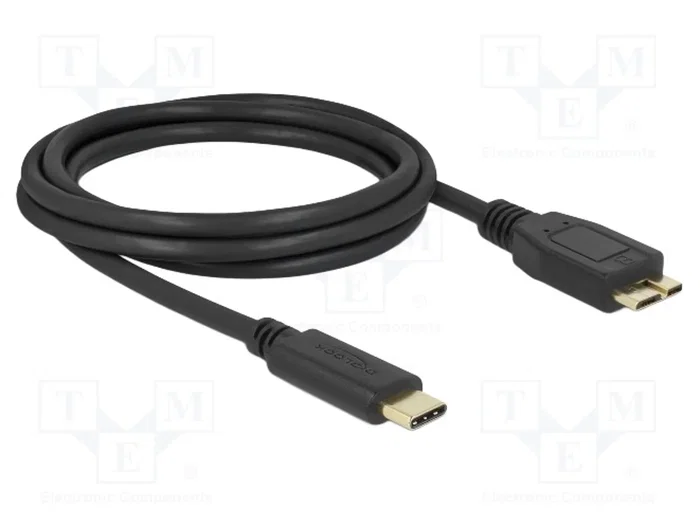 DELOCK Câble USB B micro vers USB C 2m Noir DELOCK Câble USB B micro vers USB C 2m Noir