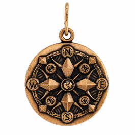 Alex And Ani Charm Boussole Finition Vieillie Dorée