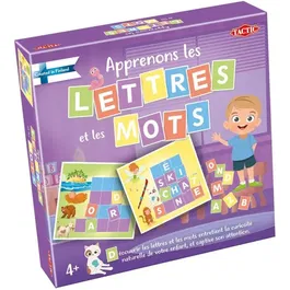 Tactic - Jeu éducatif Apprenons les Lettres et les Mots - Jeu de société éducatif pour enfants à partir de 4 ans, 2 joueurs et plus - Apprentissage lecture et écriture
