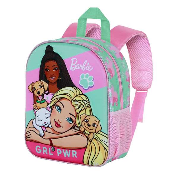 Karactermania Mochila 3D Elite Barbie Pets - Sac à dos enfant 3D, dimensions 26x11x31 cm, à partir de 3 ans, design avec relief, compartiment unique, bretelles rembourrées