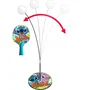 Disney Stitch - Set d'apprentissage Ping-pong 2-en-1 avec 2 raquettes, filet à ventouses, balles et tige flexible 360° - Pour jouer seul ou à deux
