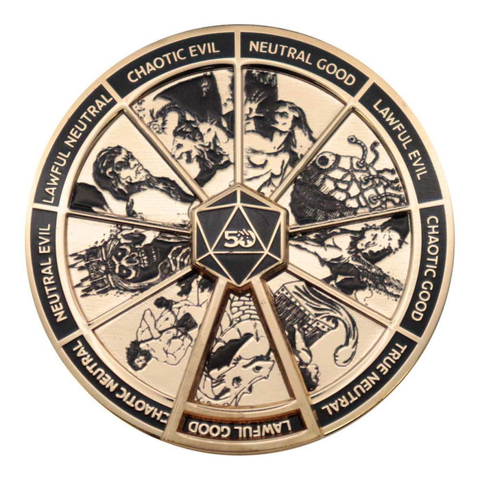 Dungeons & Dragons pin Alignment Spinner Coloured Limited Edition Dungeons & Dragons pin Alignment Spinner Coloured Limited Edition