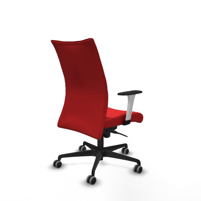 Piqueras Y Crespo Chaise de bureau Albacete rouge en similicuir avec mécanisme synchro