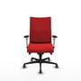 Piqueras Y Crespo Chaise de bureau Albacete rouge en similicuir avec mécanisme synchro