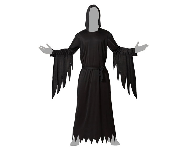 Atosa Déguisement Zombie Encapuché Homme Noir Adulte XL