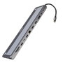 Ewent EW1150 Docking Station USB-C 12 en 1 Gris