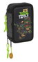 Safta Plumier triple 36 pièces Tortugas Ninja (Tortues Ninja) - Trousse de rangement 3 compartiments 12.5x19.5x5.5 cm pour enfants à partir de 3 ans