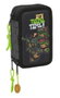 Safta Plumier triple 36 pièces Tortugas Ninja (Tortues Ninja) - Trousse de rangement 3 compartiments 12.5x19.5x5.5 cm pour enfants à partir de 3 ans