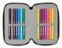 Safta Plumier triple 36 pièces Tortugas Ninja (Tortues Ninja) - Trousse de rangement 3 compartiments 12.5x19.5x5.5 cm pour enfants à partir de 3 ans