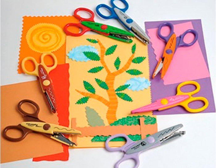 Fiskars Set de 6 ciseaux Kidzors dentés pour enfants