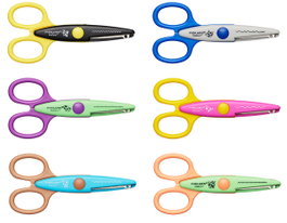 Fiskars Set de 6 ciseaux Kidzors dentés pour enfants