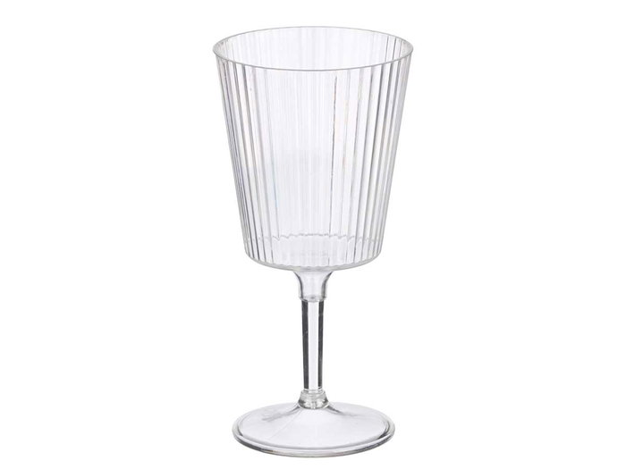 Leknes Verre Rayé Transparent 400 ml 9 x 18.5 x 9 cm (Set de 24)