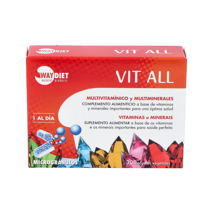 Waydiet Natural Products Vit All Multivit Y Multimin 30 capsules microgranules complément alimentaire vitamines et minéraux Waydiet Natural Products Vit All Multivit Y Multimin 30 capsules microgranules complément alimentaire vitamines et minéraux