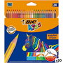 Crayons de couleur Bic KIDS EVOLUTION STRIPES Multicouleur 24 Pièces (20 Unités)