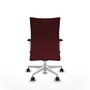 Piqueras Y Crespo Chaise de bureau Albacete confidente, Similicuir Granat, Base Blanche