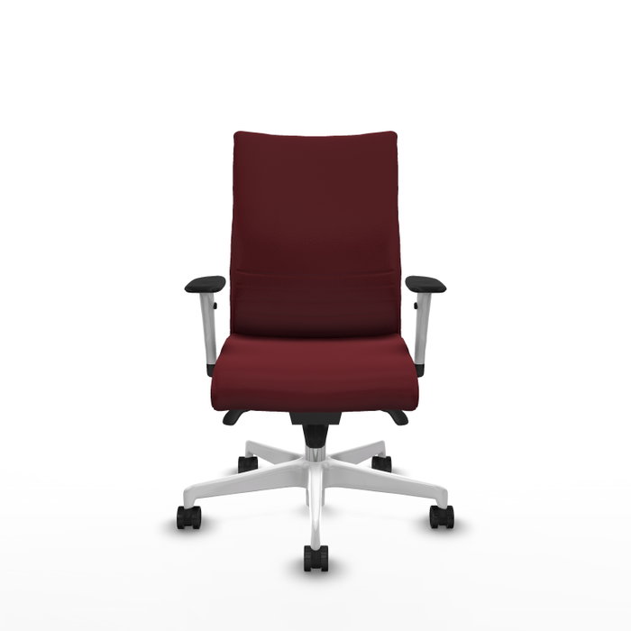 Piqueras Y Crespo Chaise de bureau Albacete confidente, Similicuir Granat, Base Blanche Piqueras Y Crespo Chaise de bureau Albacete confidente, Similicuir Granat, Base Blanche