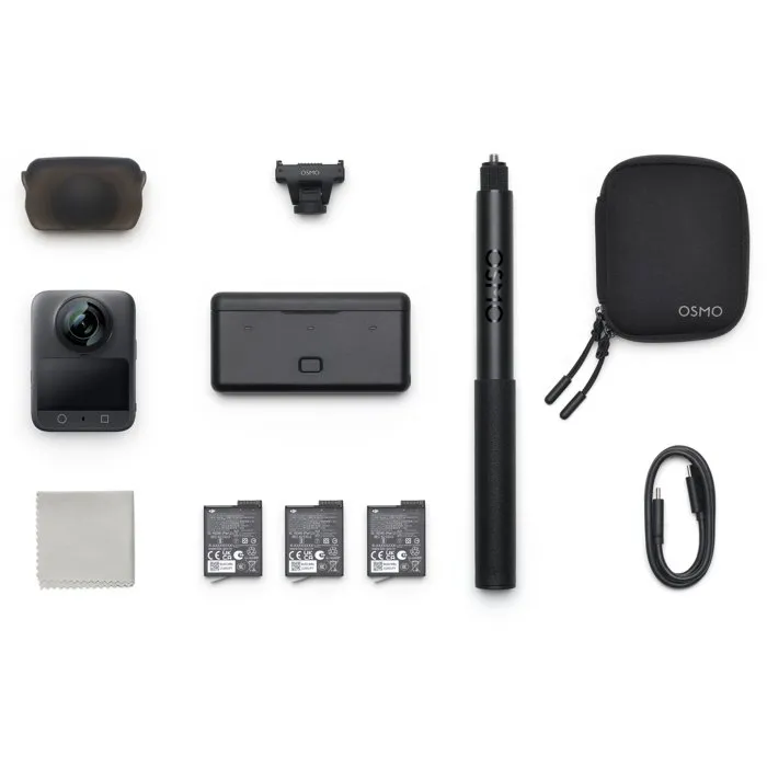 DJI Osmo 360 Bundle Aventure - Caméra 360° 8K native - Capteur 1'' - 100 min d'autonomie - 120 MP - Accessoires inclus