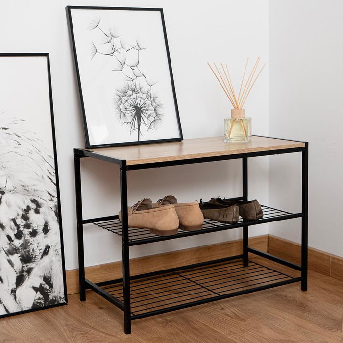 Range-chaussures Vinthera Moa Acier Noir 60 x 30 x 44,5 cm Range-chaussures Vinthera Moa Acier Noir 60 x 30 x 44,5 cm