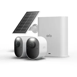 Arlo Ultra 3 Kit de 2 caméras de surveillance + 1 panneau solaire WiFi extérieur