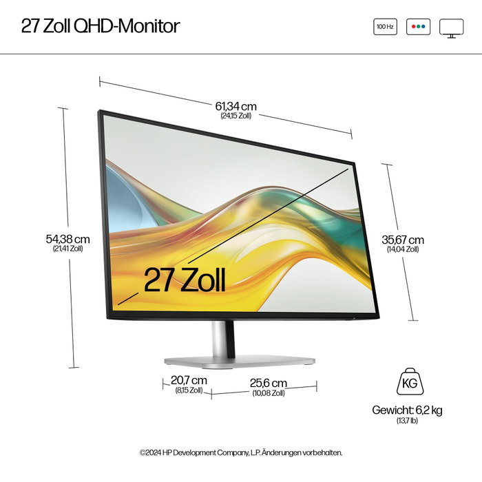 HP Monitor 527pq 27 pouces QHD