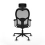 Piqueras y Crespo Chaise de Bureau avec Appui-tête Jorquera 3D036G2 Gris clair