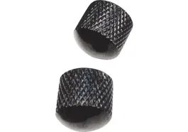 YELLOWPTS Set de 2 boutons métalliques de style Fender - Noir