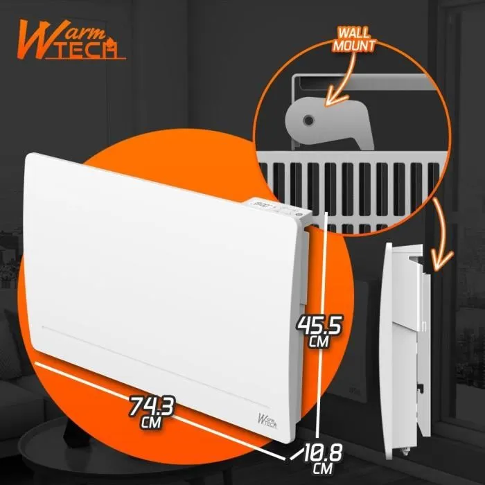 Warm Tech Radiateur fixe à inertie fonte 1500 W WTFURIUS15 Blanc Warm Tech Radiateur fixe à inertie fonte 1500 W WTFURIUS15 Blanc