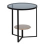 BigBuy Home Table d'appoint Noir Naturel Verre Fer