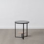 BigBuy Home Table d'appoint Noir Naturel Verre Fer
