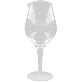 Graal Graal Salin - Vase ou Décoration en Verre Transparent avec Touche Blanche, pour Adultes et Toutes Occasions