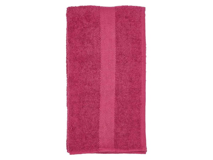 Berilo Serviette de bain unie 90x150 cm Grenat 80% coton 20% polyester (Set de 12)