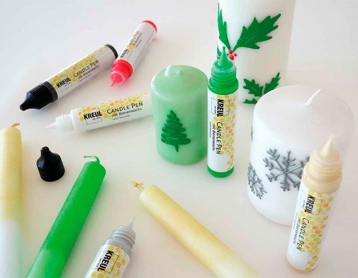 Kreul Set de 6 feutres de peinture pour bougies Winter Love