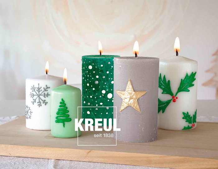 Kreul Set de 6 feutres de peinture pour bougies Winter Love