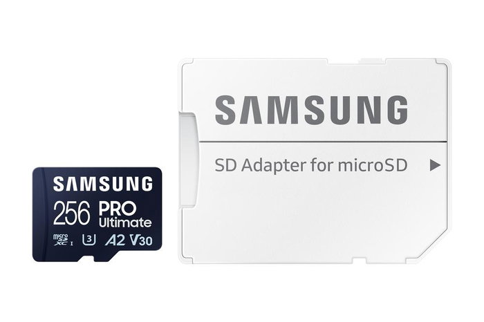 Samsung MB-MY256SA PRO Ultimate Carte Mémoire MicroSDXC 256 Go Adaptateur SD U3 V30 A2