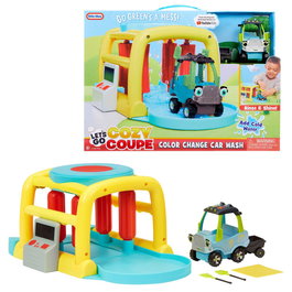 MGA Let's Go Cozy Coupe Tunel de Lavado 661297 - Véhicule de Lavage Magic pour Enfants avec Camion Go Green Cozy, À Partir de 3 Ans