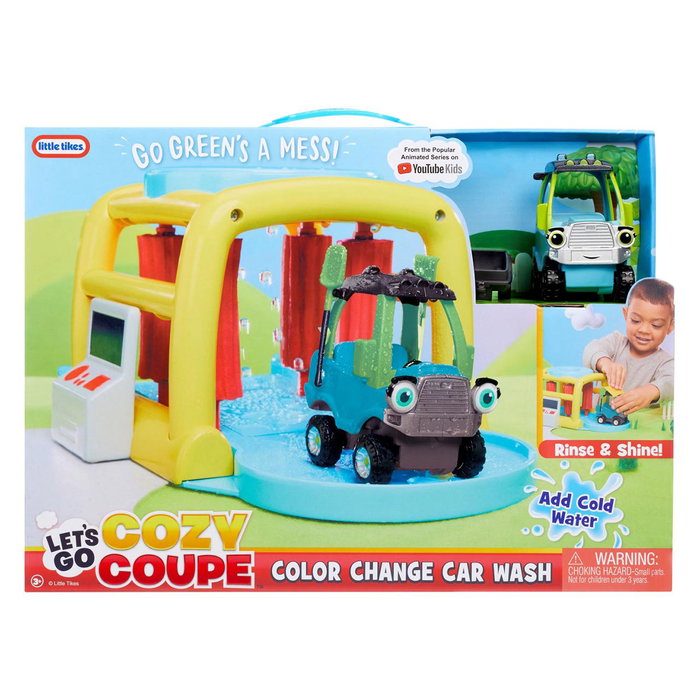 MGA Let's Go Cozy Coupe Tunel de Lavado 661297 - Véhicule de Lavage Magic pour Enfants avec Camion Go Green Cozy, À Partir de 3 Ans