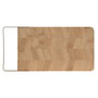 Home ESPRIT Planche à découper Doré Naturel Métal Bambou 35,5 x 17,5 x 1,5 cm