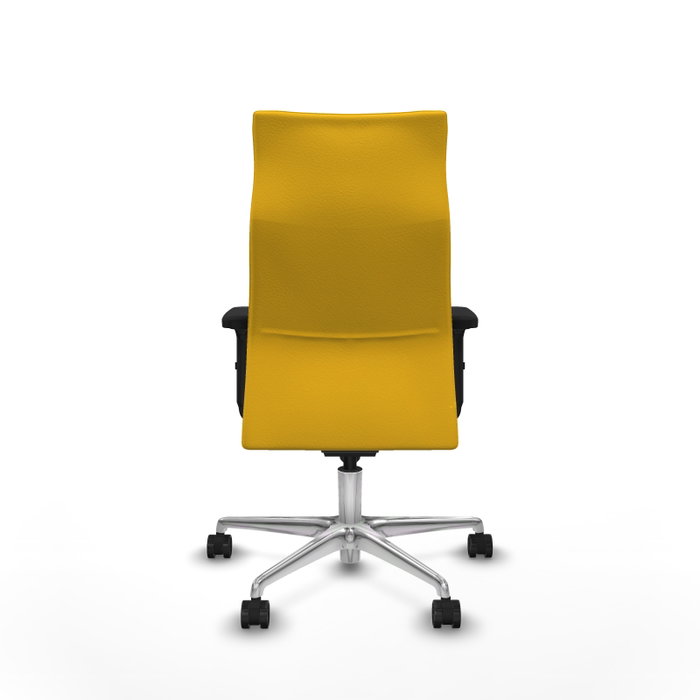 Piqueras Y Crespo Sillón Albacete Jaune avec mécanisme Sincro et accoudoirs 2D