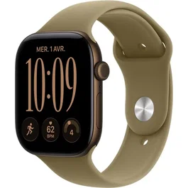 Apple Watch Series 12 GPS - 46mm - Boîtier Dark Bronze Aluminium - Bracelet Olive Sport Band - M/L