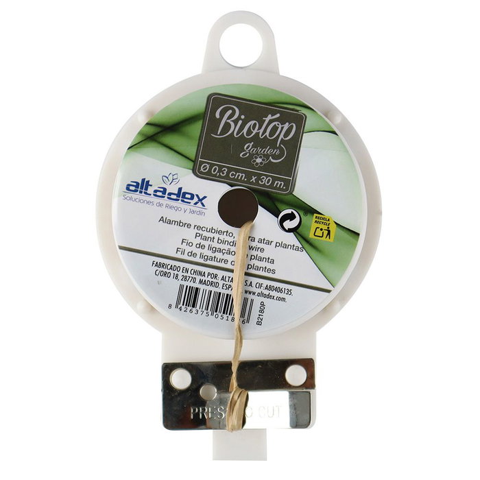 Biotop Fil recouvert de papier Ø 0,3 cm x 30 m avec coupe-fil intégré pour fixations délicates Biotop Fil recouvert de papier Ø 0,3 cm x 30 m avec coupe-fil intégré pour fixations délicates