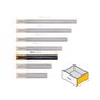 Emuca Lot de 5 jeux de Coulisses pour tiroirs, roulement à billes, hauteur 45mm, profondeur 400mm, sortie totale, fermeture amortie, Noir