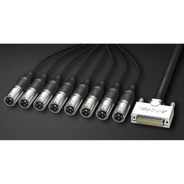 ALVA AO25-8XPRO3 Câble multicanal analogique DSub 25 mâle vers 8 x XLR3 mâle, 3m